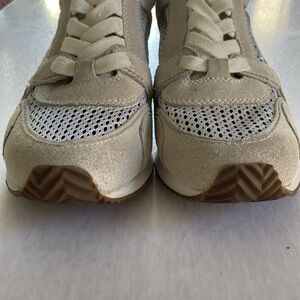 ASH Dean Mesh Beige Suede Leather Hidden Wedge Gym Shoes Size 38